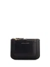 Comme Des Garçons Small Red Leather Coin Purse Wallets Black