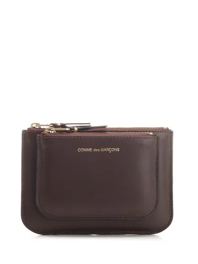 Comme Des Garçons Small Red Leather Coin Purse Wallets Brown
