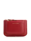Comme Des Garçons Small Red Leather Coin Purse Wallets Red