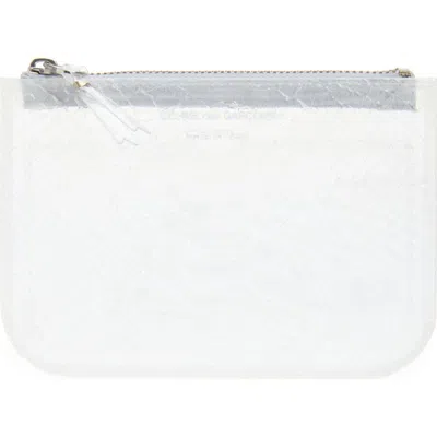 Comme Des Garçons Small Snakeskin Embossed Transparent Zip Pouch