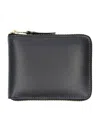 Comme Des Garçons Small Zip Around Wallet In Black