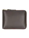 Comme Des Garçons Small Zip Around Wallet In Brown