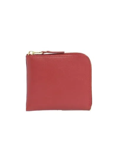 Comme Des Garçons Small Zip-around Wallet In Brown