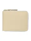 Comme Des Garçons Small Zip Around Wallet In Ecru