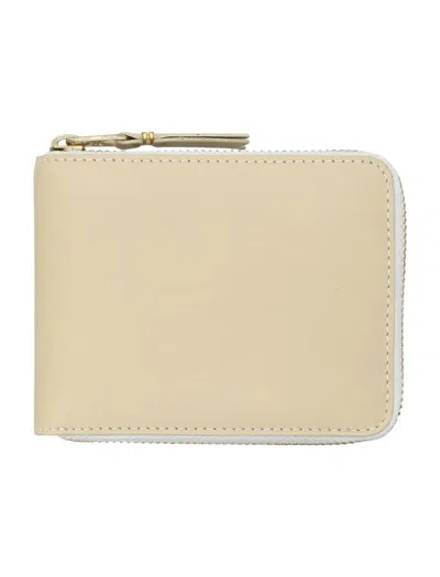 Comme Des Garçons Small Zip Around Wallet In White