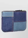 Comme Des Garçons Small Zip Pouch Denim Texture Patchwork