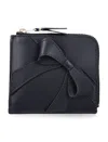 Comme Des Garçons Small Zip Wallet Big Bow In Black