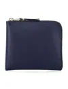 Comme Des Garçons Small Zip Wallet In Blue