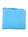 Comme Des Garçons Small Zip Wallet In Blue
