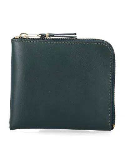 Comme Des Garçons Small Zip Wallet In Green