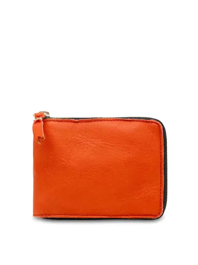 Comme Des Garçons Small Zip Wallet In Orange