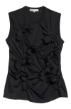Comme Des Garçons Smooth Bow Front Tank In Schwarz