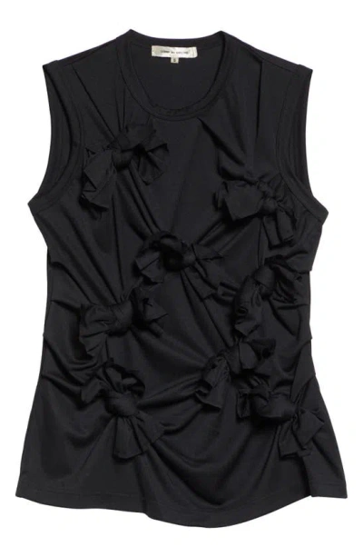 Comme Des Garçons Smooth Bow Front Tank In Black