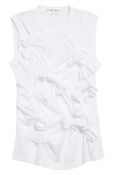 Comme Des Garçons Smooth Bow Front Tank In White