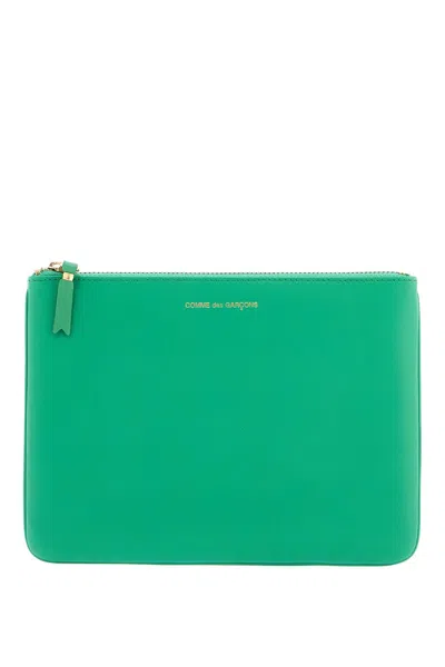 Comme Des Garçons Smooth Leather Pouch In Seven Words