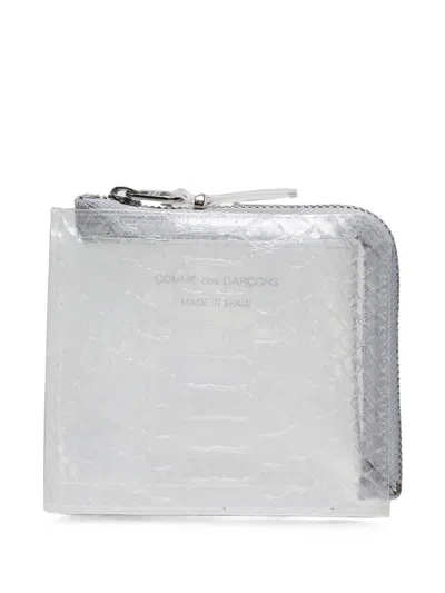 Comme Des Garçons Snake-effect Transparent Wallet