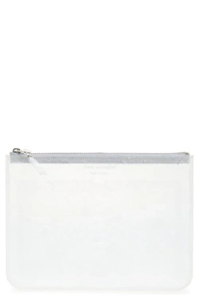 Comme Des Garçons Snakeskin Embossed Transparent Zip Pouch