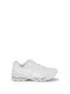 Comme Des Garçons Low-top Sneakers With Textured Overlays And Cushioned Sole In White