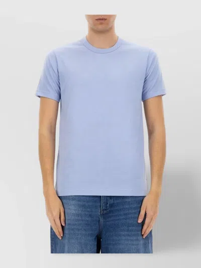 Comme Des Garçons Soft Crew Neck T-shirt With Short Sleeves In Blue