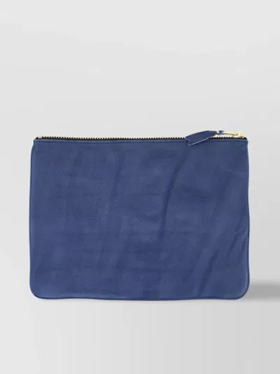 Comme Des Garçons Soft Texture Clutch Bag In Blue