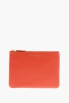 Comme Des Garçons Solid Color Leather Pochette