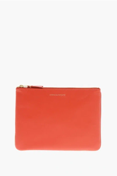 Comme Des Garçons Solid Colour Leather Pochette