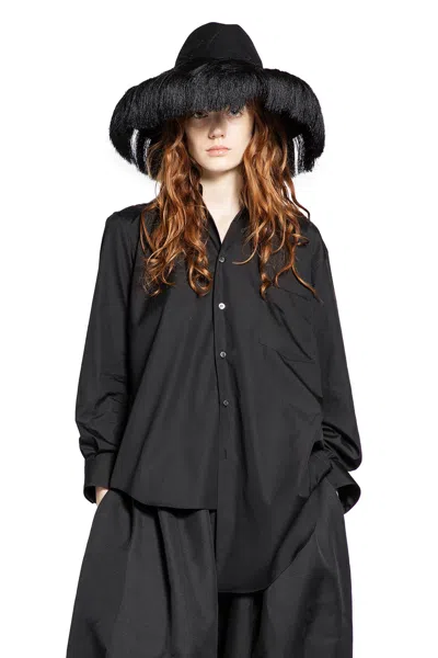 Comme Des Garçons Spliced Nylon Pocket Shirt In Black