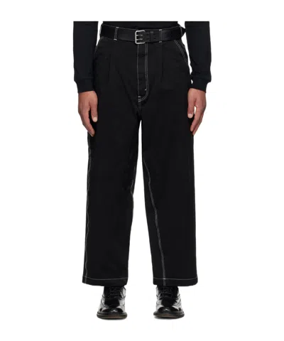 Comme Des Garçons Spun Twill Garment Dyed Trousers In Brown