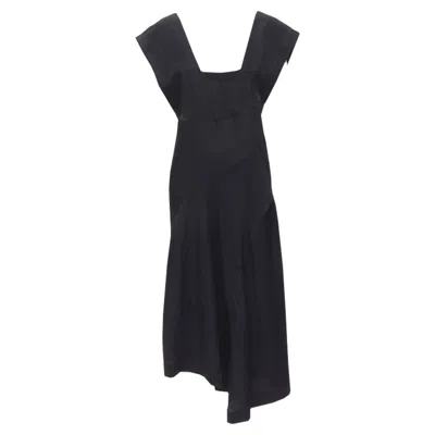 Comme Des Garçons Comme Des Garcons Square Neck Oversized Bias Cut Dress In Black