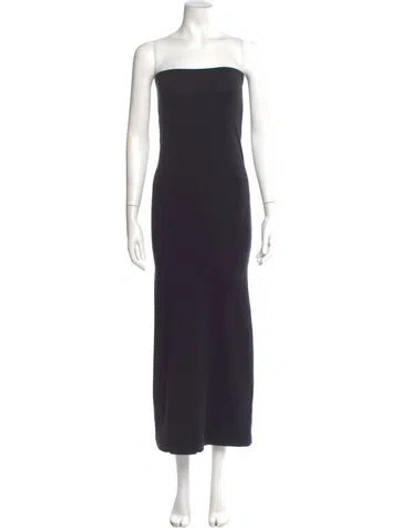 Pre-owned Comme Des Garçons Square Neckline Midi Length Dress In Blue