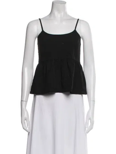 Pre-owned Comme Des Garçons Square Neckline Sleeveless Top In Black