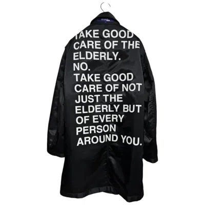 Pre-owned Comme Des Garçons Ss02 Poem Long Coat In Black