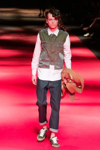 Pre-owned Comme Des Garçons Ss17 Reconstructed Military Shirt In White