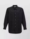Comme Des Garçons Straight Hem Shirt With Button-down Collar In Black