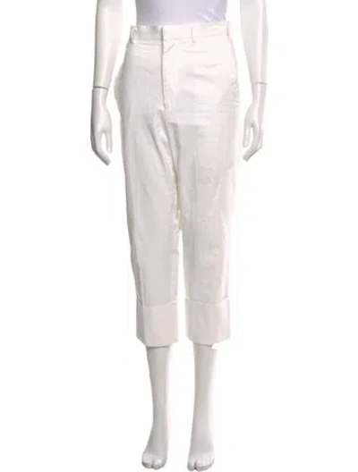 Pre-owned Comme Des Garçons Straight Leg Pants In White