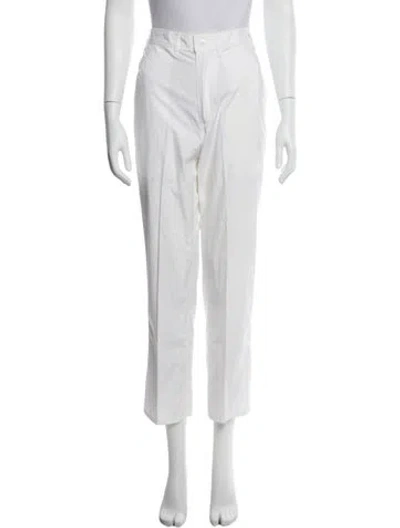 Pre-owned Comme Des Garçons Straight Leg Pants In White