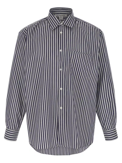 Comme Des Garçons Striped Cotton Shirt In Multi