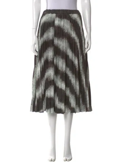 Pre-owned Comme Des Garçons Striped Midi Length Skirt In Neutral