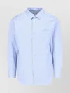 Comme Des Garçons Striped Pattern Shirt Collar Button-down In Blue