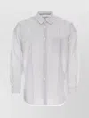 Comme Des Garçons Multi Color Embroidered Cupro Shirt In White