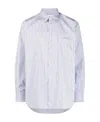 Comme Des Garçons Striped Poplin Shirt In Multi