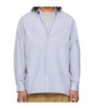 Comme Des Garçons Striped Buttoned Shirt In White