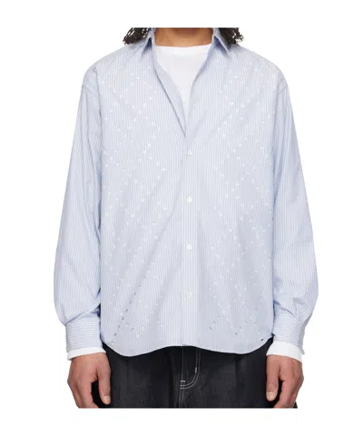 Comme Des Garçons Striped Shirt In White