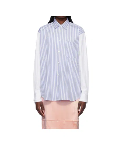Comme Des Garçons Striped Shirt In White