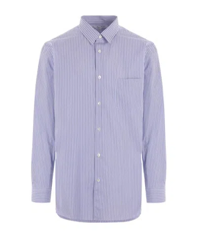 Comme Des Garçons Striped Shirt In Gray