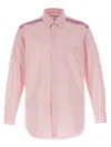 Comme Des Garçons Shirt Striped Collar Button-down In Pink