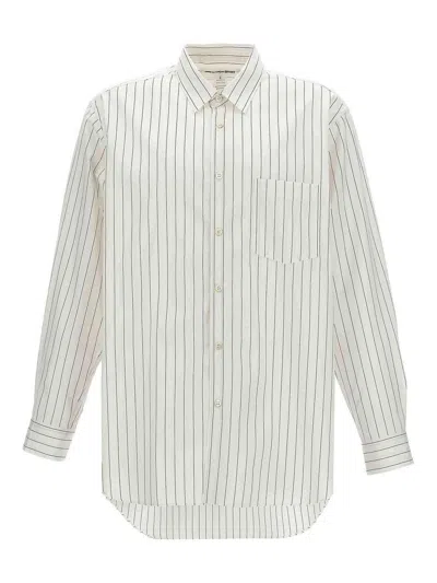 Comme Des Garçons Striped Shirt In White