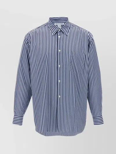 Comme Des Garçons Striped Shirt With Long Sleeves And Front Pocket