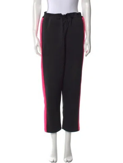 Pre-owned Comme Des Garçons Striped Straight Leg Pants In Black