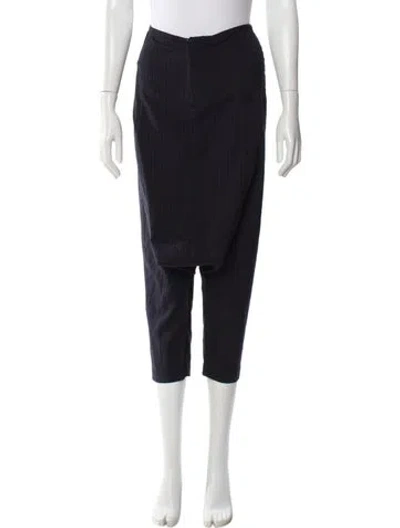 Pre-owned Comme Des Garçons Striped Straight Leg Pants In Black